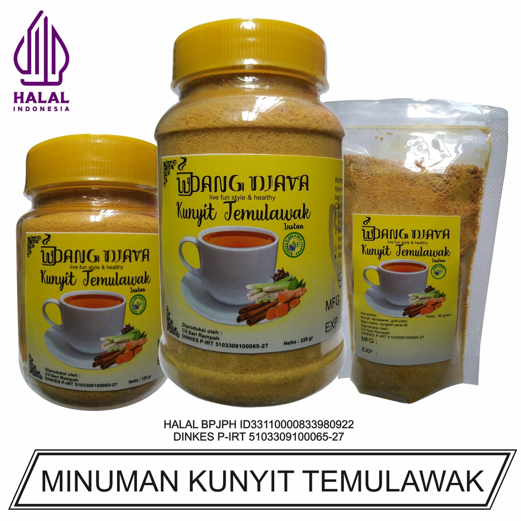 

Minuman Kunyit Temulawak Instan / Serbuk Alami Siap Seduh
