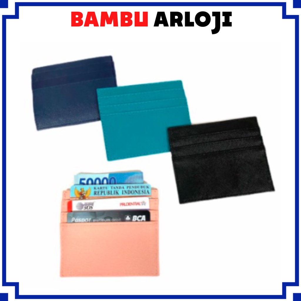 ( BAJ ) CARD HOLDER 6 SLOT + 1 SLOT FOR MONEY SAFIANO SOUVENIR MURAH BATAM BE TF057