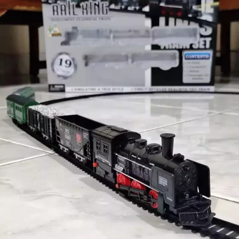 Mainan kereta api battery Kereta Api Railking mainan anak kereta api