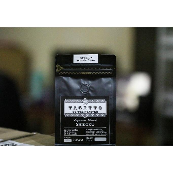 

[BISA COD] Espresso Shikoku 250GR Tagetto Coffee Blend 50% Arabica - 50% Robusta