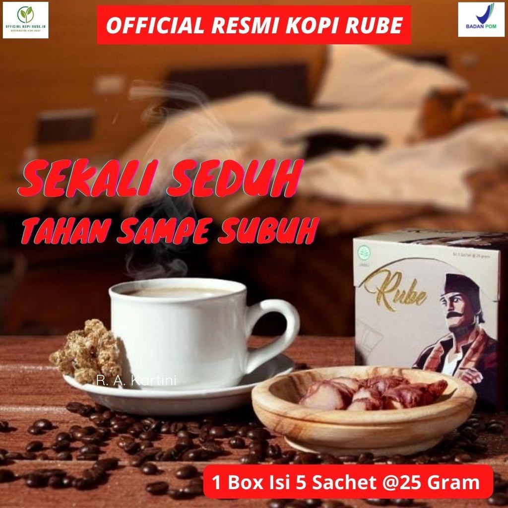 Jual Kopi Rube Original 1 Box Isi 5 Sachet Penambah Stamina Pria Dewasa Meningkatkan