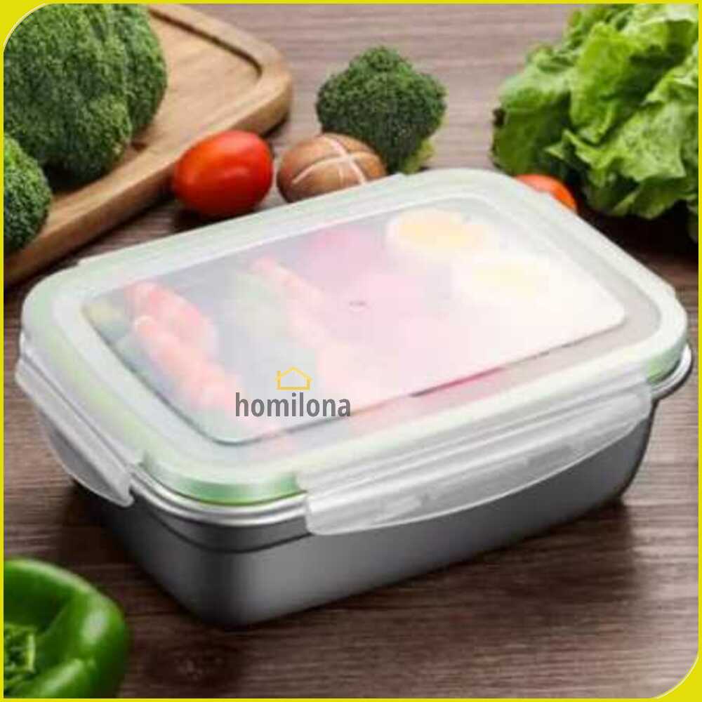 HOMEFAVOR Kotak Makan Bento Lunch Box Stainless Steel - KT046