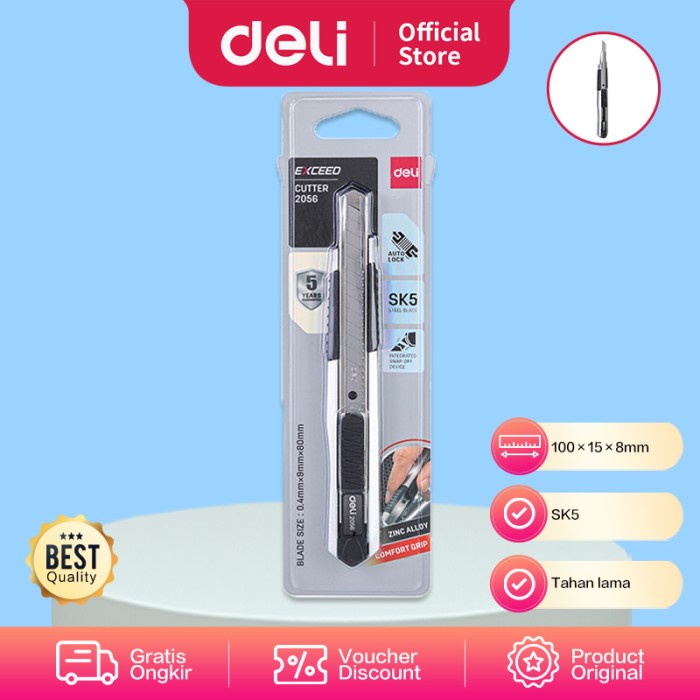 

✨NEW✨ - Deli E2056 Cutter-Zamak Soft-touch Small