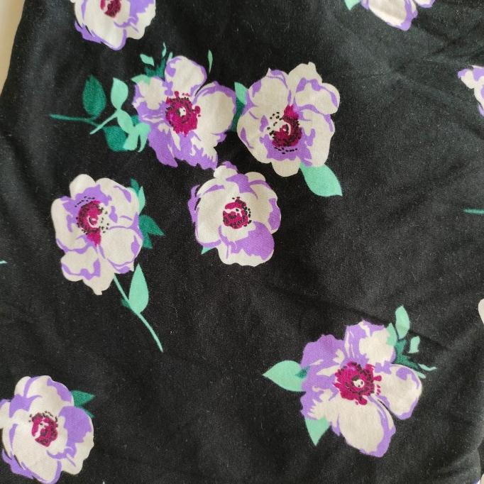 Bahan kain kaos meteran bunga