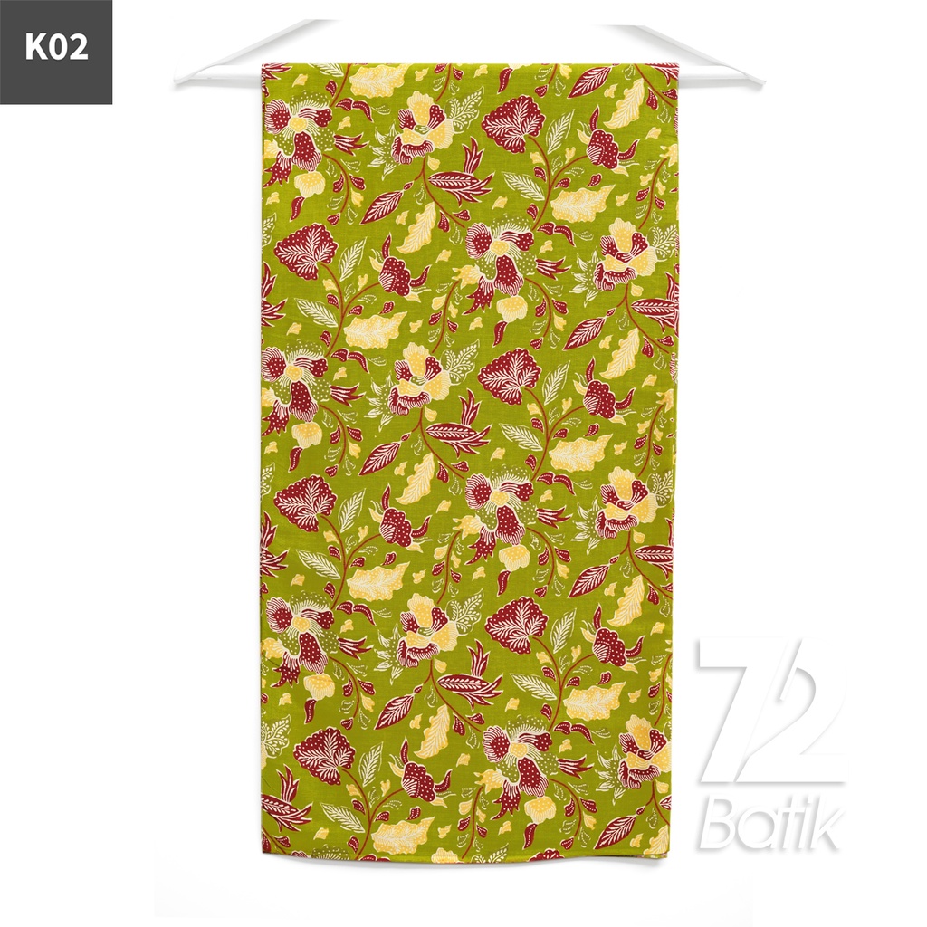 KAIN BATIK KATUN Premium Motif Kembang Pastel Warna Coklat 722973 Cap 72IL Jarik Jarit Samping Kebat Panjang Batik Katun Modern Premium Bahan Seragam Batik Pernikahan Kantor Keluarga Murah Kamen Jadi Batik Bali Lembaran