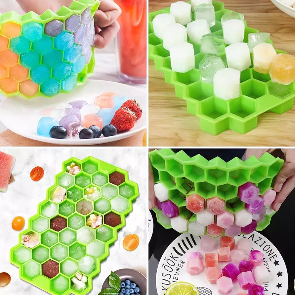 Cetakan Es Batu Silicone / Ice Mold Grid Silicone Mpasi Jelly Coklat