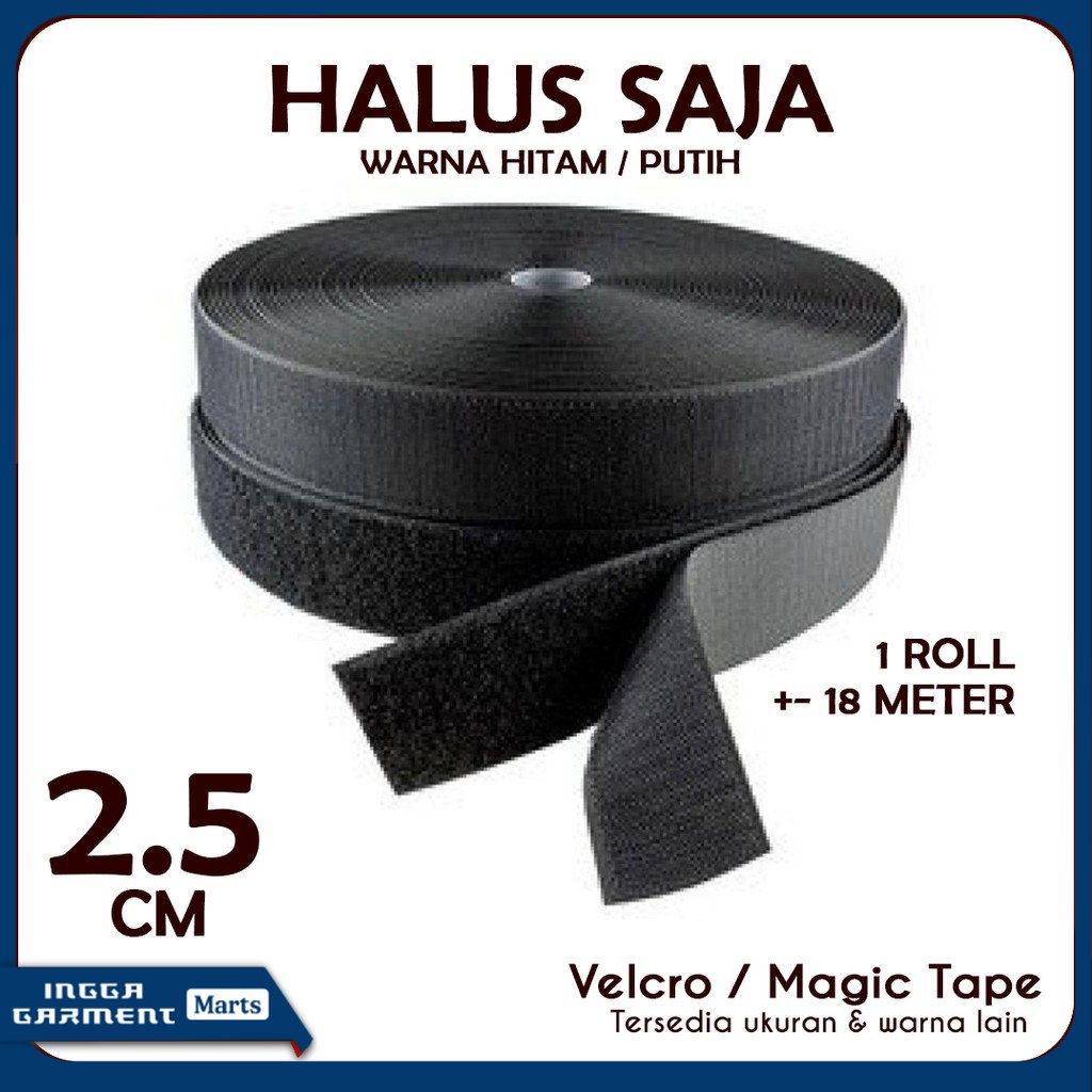 

VELCRO 2,5 CM MAGIC TAPE HALUS 18 METER