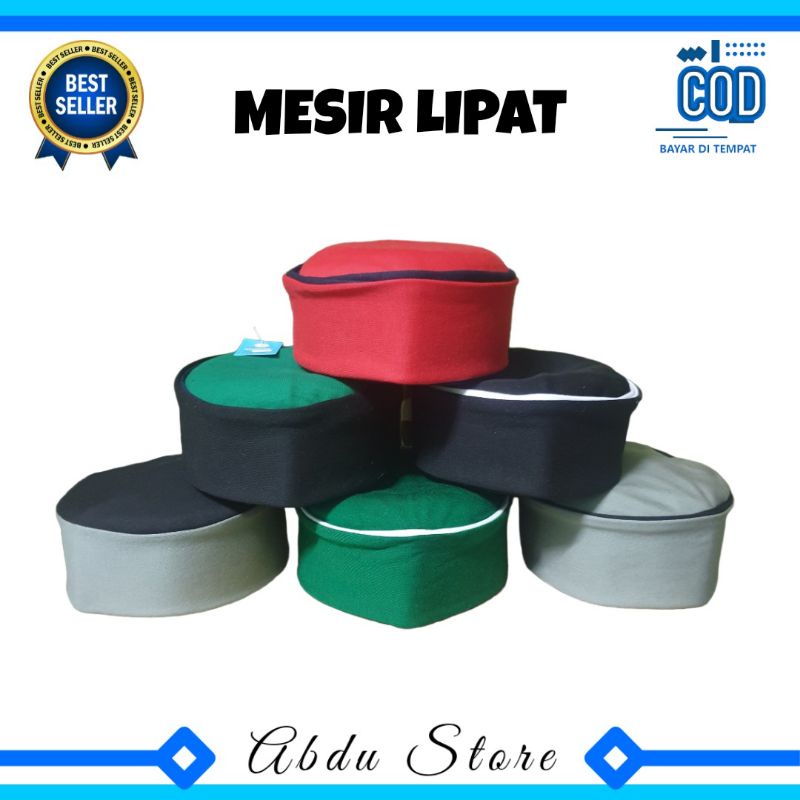 Peci Kopiah MESIR LIPAT BULAK BALIK Murah , Peci Mesir Lipat , Peci Haji Mesir BB , Kopiah Haji Maiy