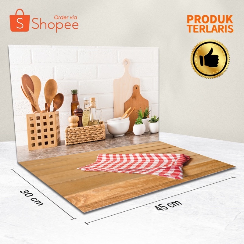 Jual Alas Foto Makanan Background Foto Makanan 3D Shopee Indonesia