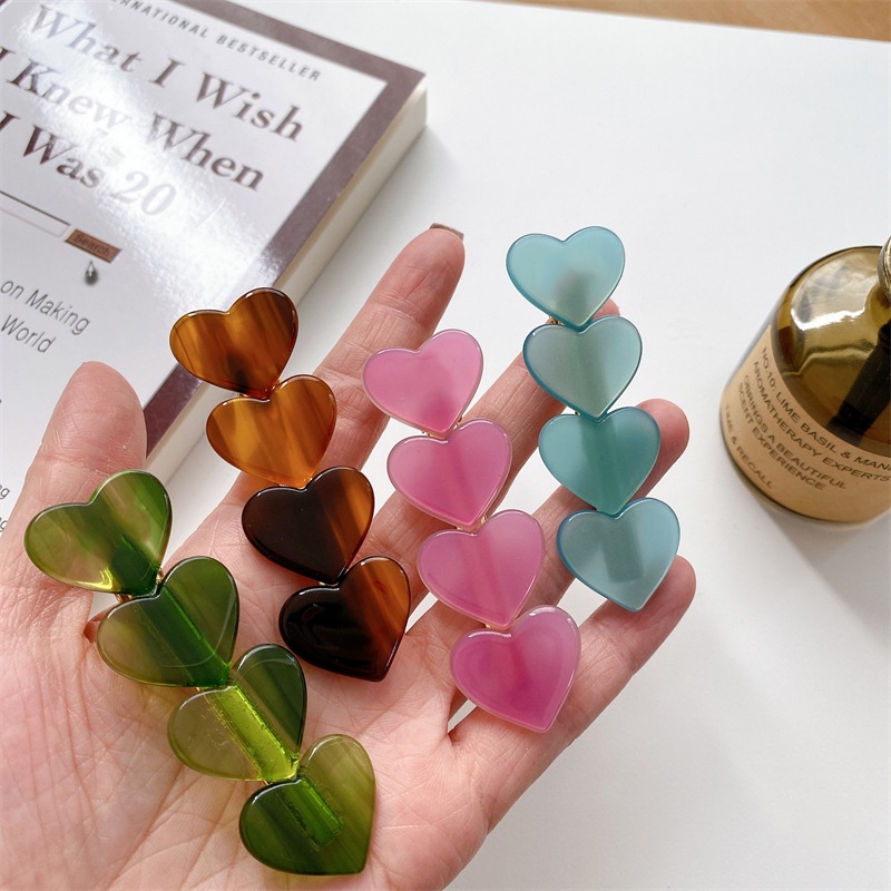 ANGLAI- Four Seasons Fashion Rectangle Shape Korean Style Women Hair Clips for Girlfriend Valentine's Day Present