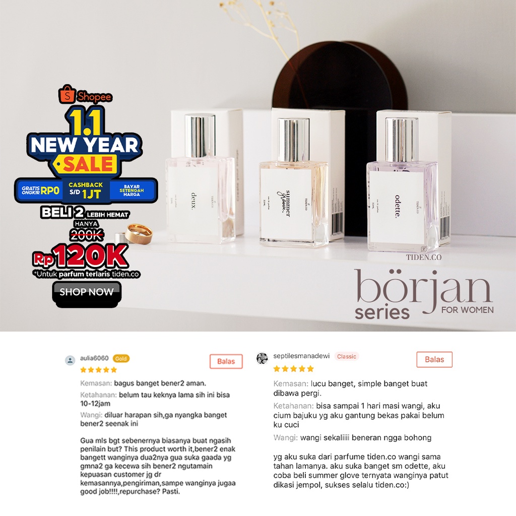 Tiden.co Perfume - BORJAN Series | Parfum Wanita