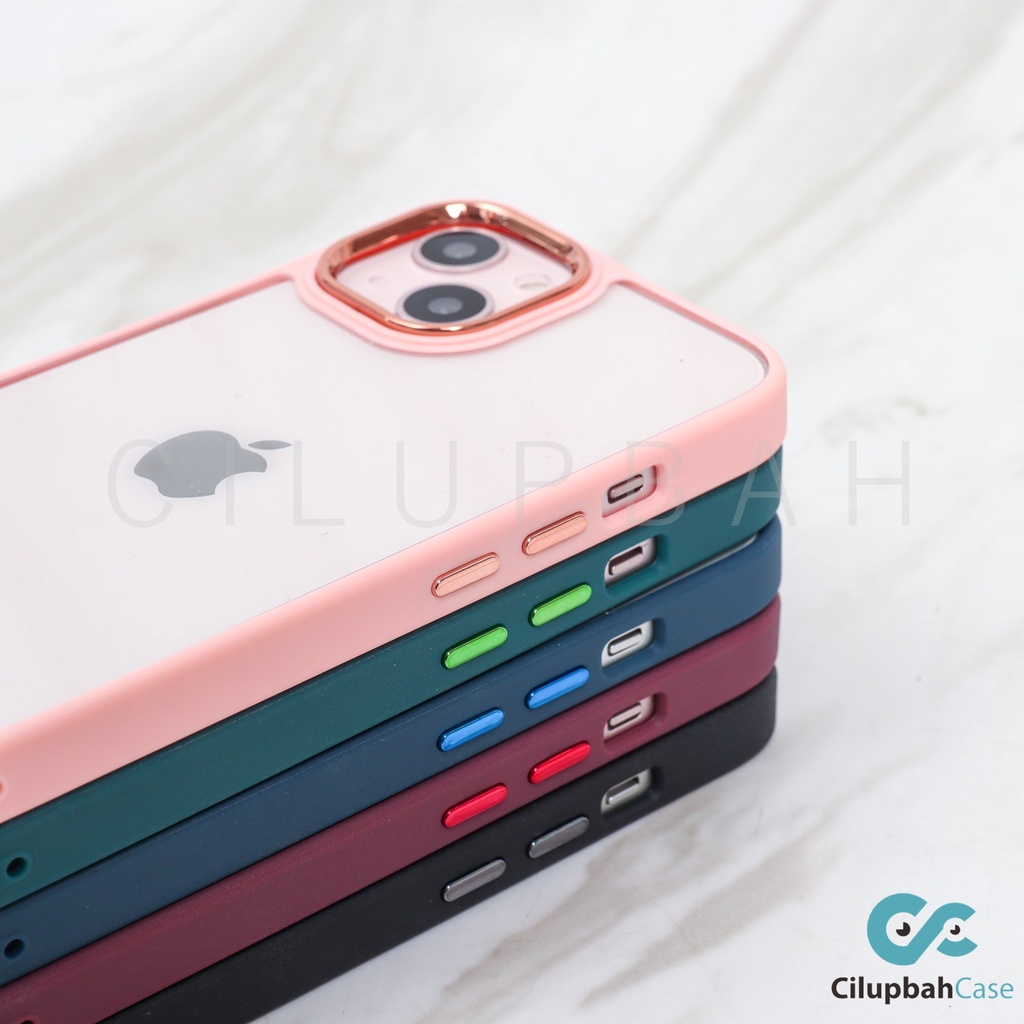 Clear Acrylic Plating Full Cover Case For iPhone 14 Plus Pro Max