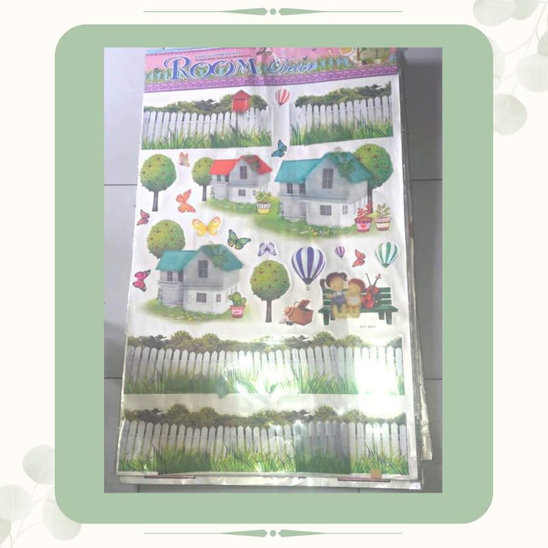 TM | #3 ROOM DECOR HOME | STIKER DINDING RUMAH DAN ALAM | ROOM DECOR ANAK | 5D | 100% ORIGINAL [ BIS