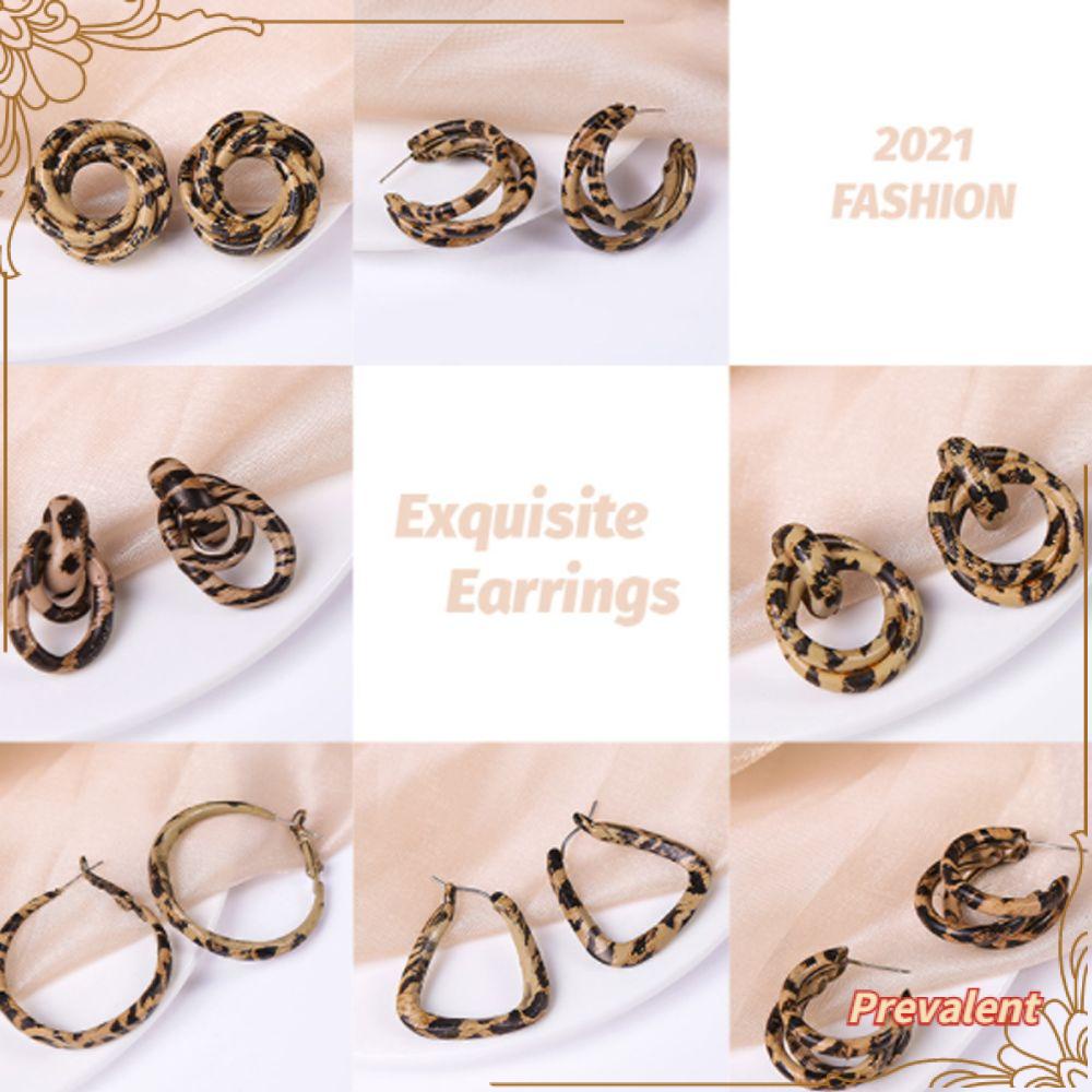 Preva Anting Leopard Anting Trendi Bentuk Hati Perhiasan Menjuntai Stud