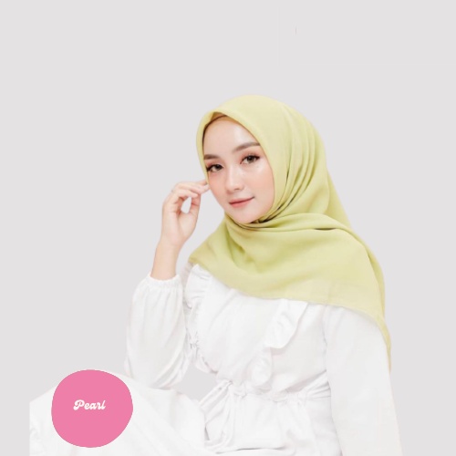 [ COD ] New 60+ Warna Daily Hijab Bella Square | Hijab Segi Empat Double Hycount | Hijab Segi Empat Bella Square-PEARL