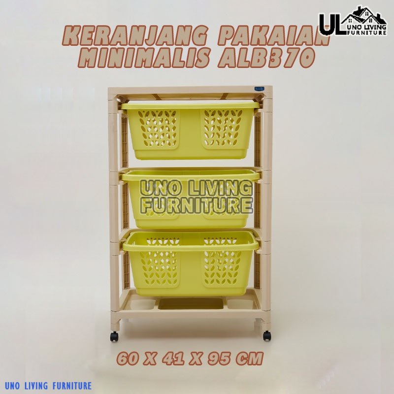 Rovega Rak Laundry Serbaguna / Troli Rak Baju Bayi / Rak Dorong Rovega ALB 370