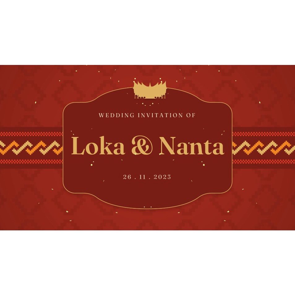 Undangan Pernikahan Video Tema Adat Sumatra /16x9