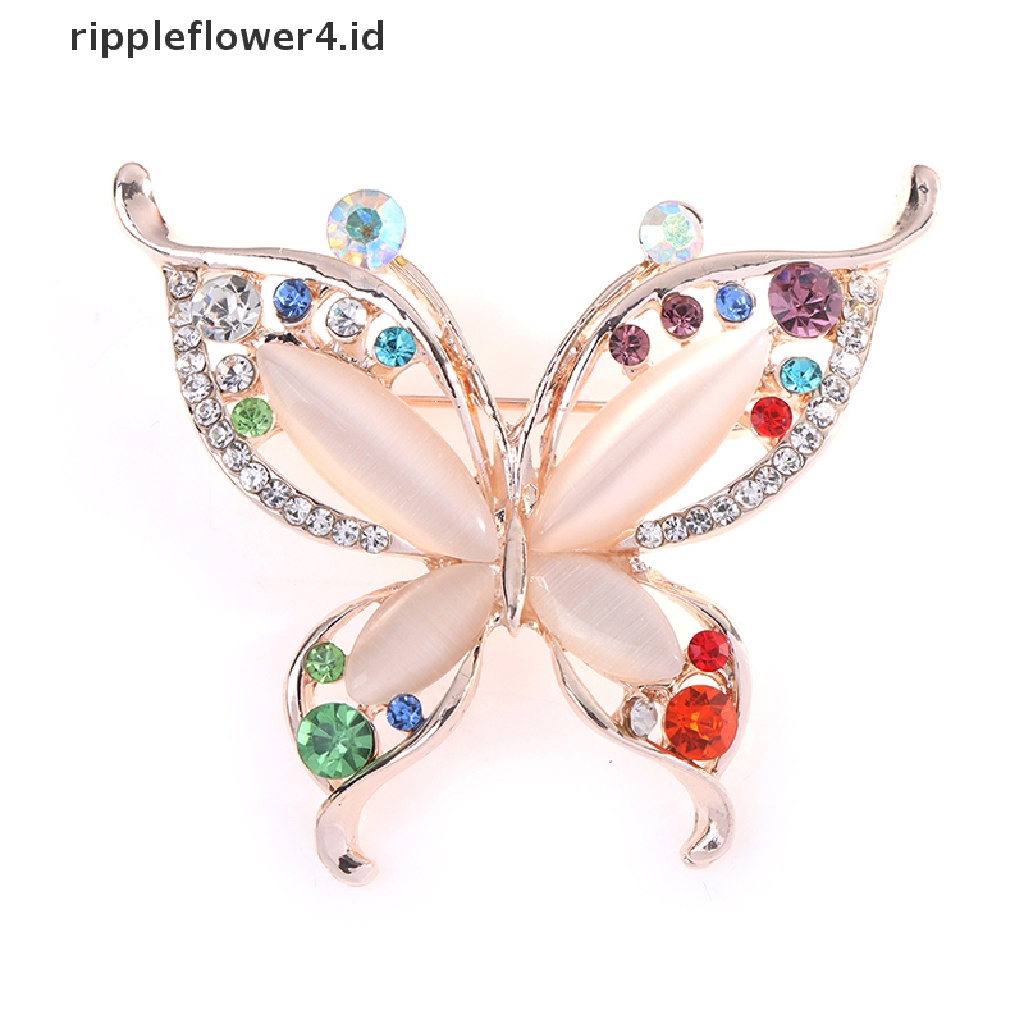 {rippleflower4.id} 1pc Pin Bros Kristal Berlian Imitasi Untuk Wanita Pakaian Bros Aksesoris Hadiah~