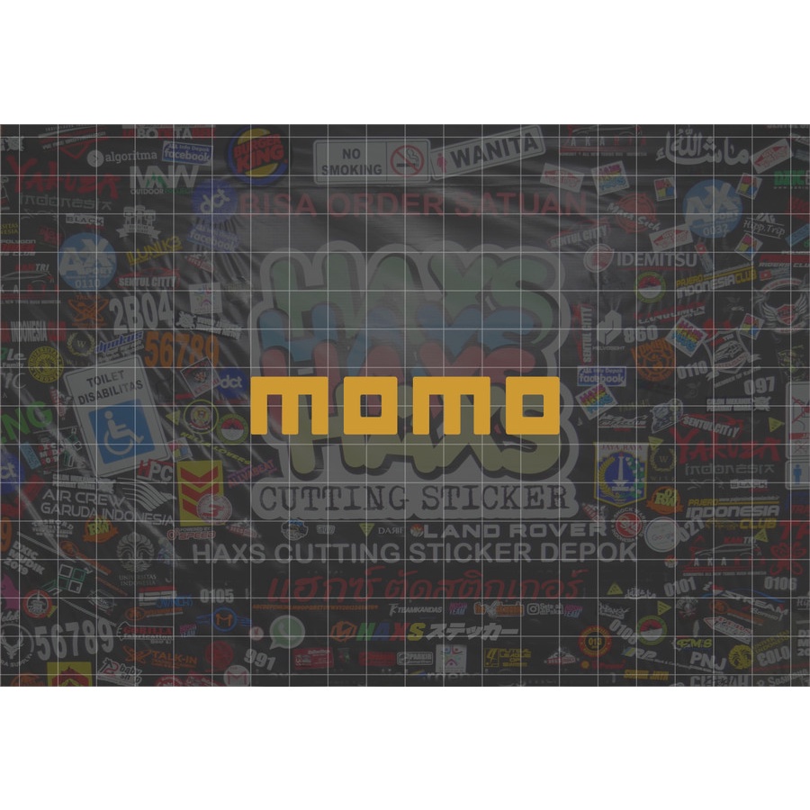 Cutting Sticker Momo Ukuran 8 Cm Untuk Motor Mobil