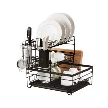 Rak Piring Informa Stevon Rak Dapur 3 Tingkat Hitam 10467523