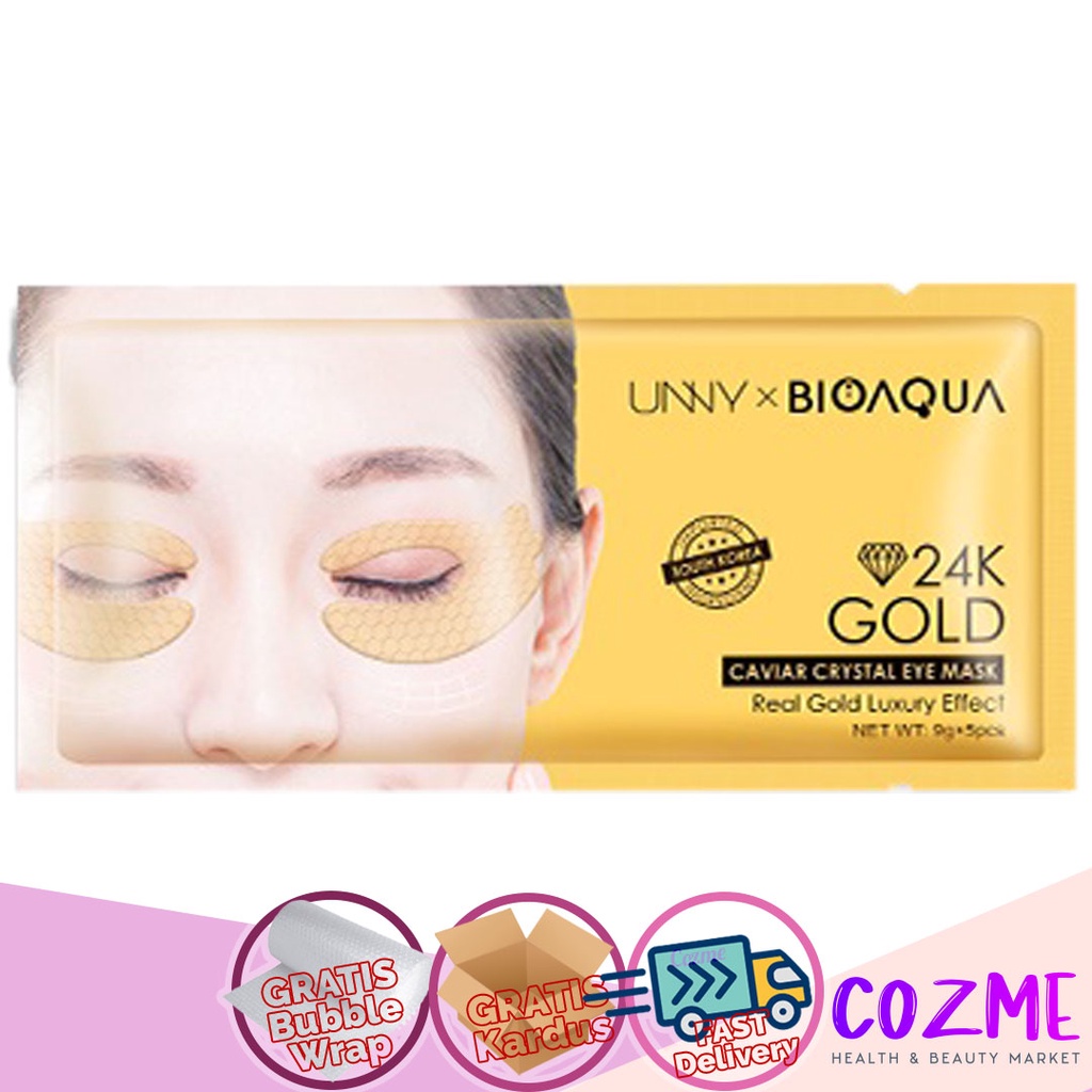 BIOAQUA 24K GOLD Caviar Crystal Eye Mask Isi 5pc