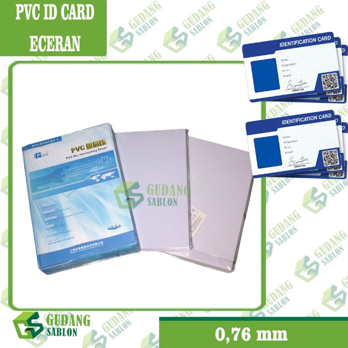 

CUCI GUDANG Kertas Pvc Bahan ID Card A4 isi 5 set (50 id Card) Code 3150