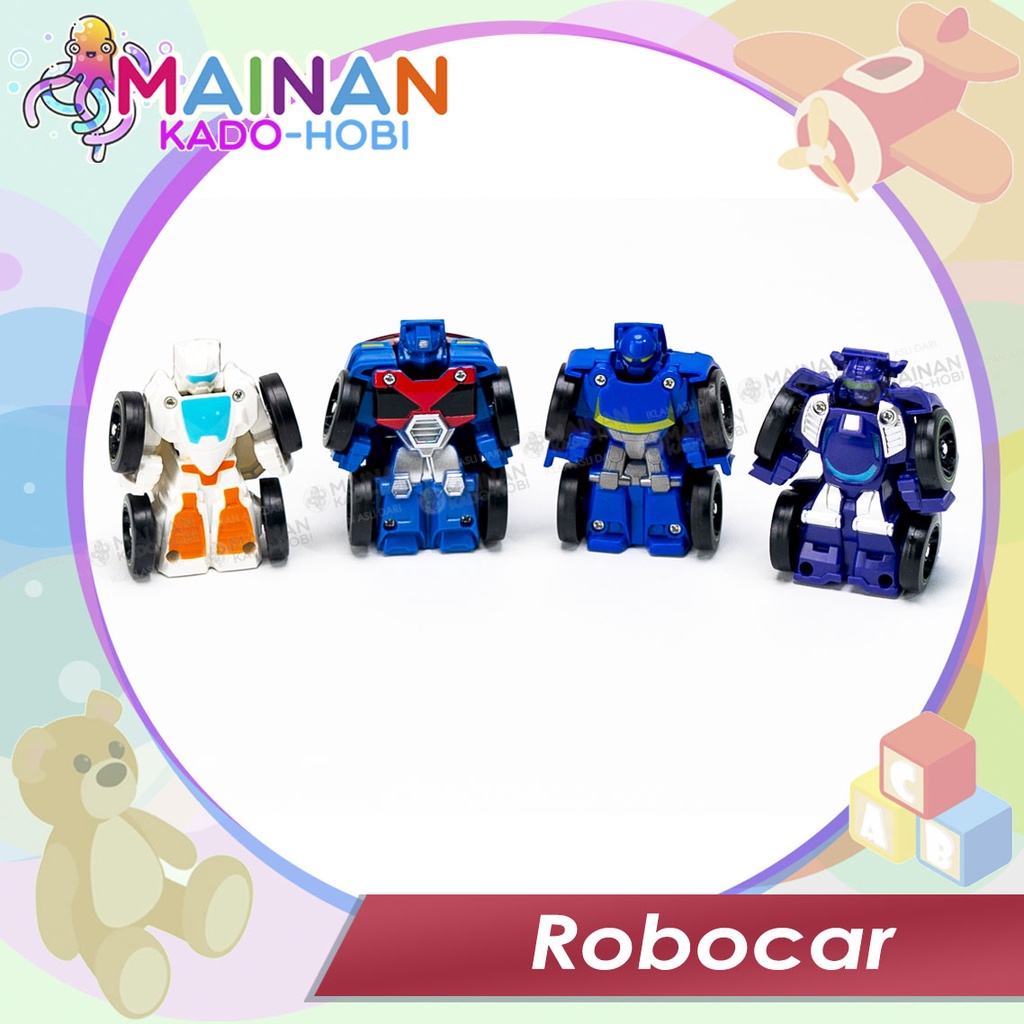 MAINAN ANAK MINIATUR ROBOCAR ACTOBOT ROBOT DEFORM TRANSFORM CAR