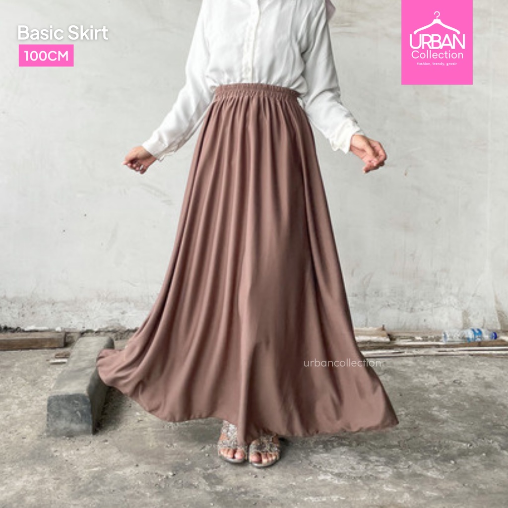 ROK POLOS 100CM - BASIC SKIRT 100CM- Bawahan Wanita Polos