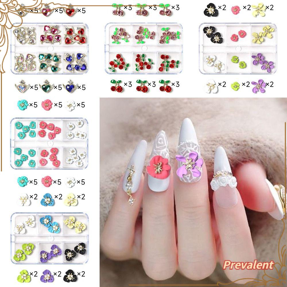 Preva Nail Art Berlian Imitasi Kotak Alloy Matal Manikur Permata Bling Planet Charms