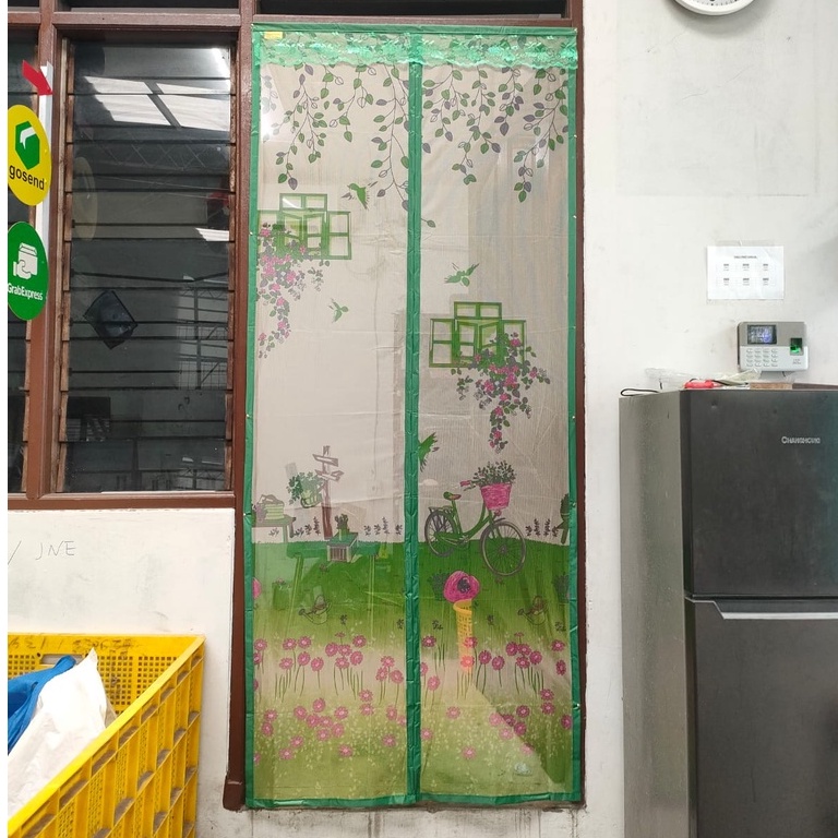 TIRAI PINTU MAGNET ANTI NYAMUK HONGXIN - ONTHEL HIJAU