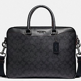 Coach 73420 new men's briefcase pvc with cowhide handbag shoulder bag messenger bag briefcase   gwb