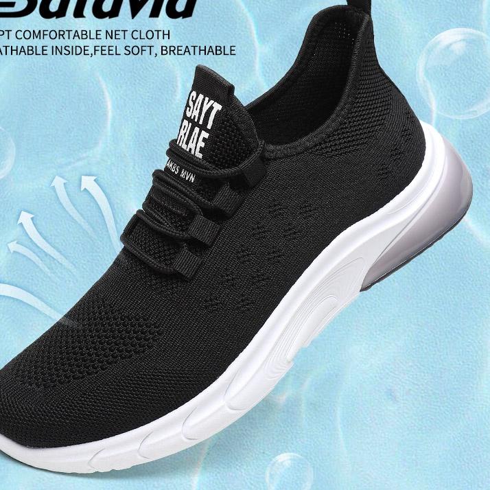 Kualitas Dijamin via 2023 Baru Impor Sepatu Pria Tren All-Match Kasual Sepatu Lari Bawah Lembut Bern