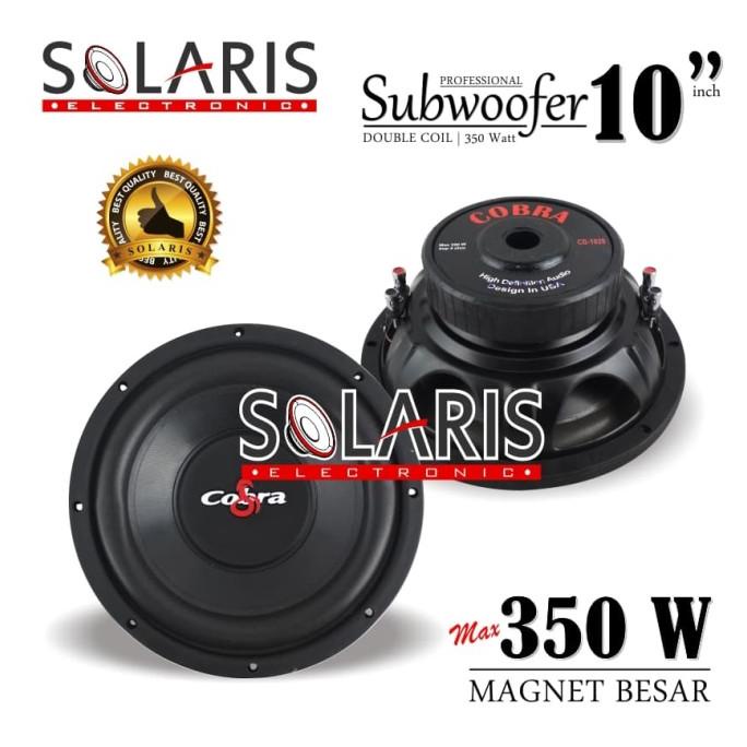 SUBWOOFER 10 INCH 350 WATT DOUBLE COIL COBRA CB-1029 DC MAGNET BESAR