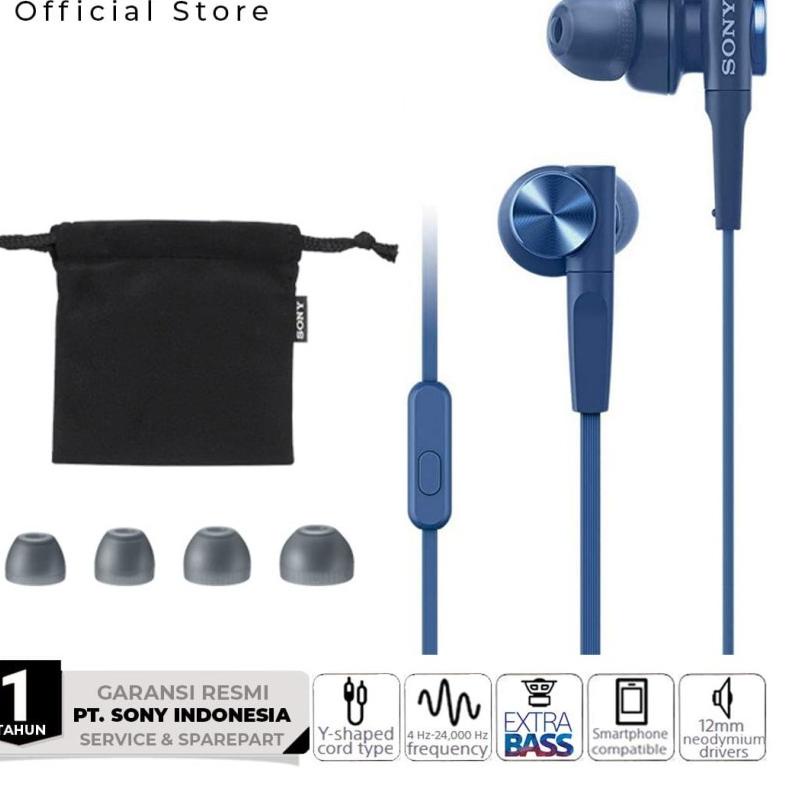 Jual Promo Sony MDR XB55AP In Ear Extra Bass Earphone MDR XB55AP MDRXB55AP MDR XB55 AP