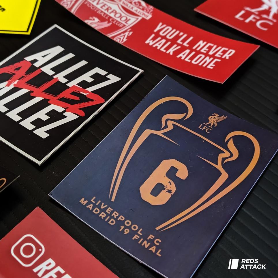 

(S>9Y㊚) STICKER PACK #1 Liverpool / YNWA 12pcs Stiker Vinyl Anti Air paling laris