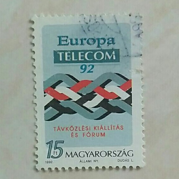 

(AD) Perangko Hongaria 1992 Telecommunication - Symbol of the Telecom Exhibition 1992, Budapest 15ft Used