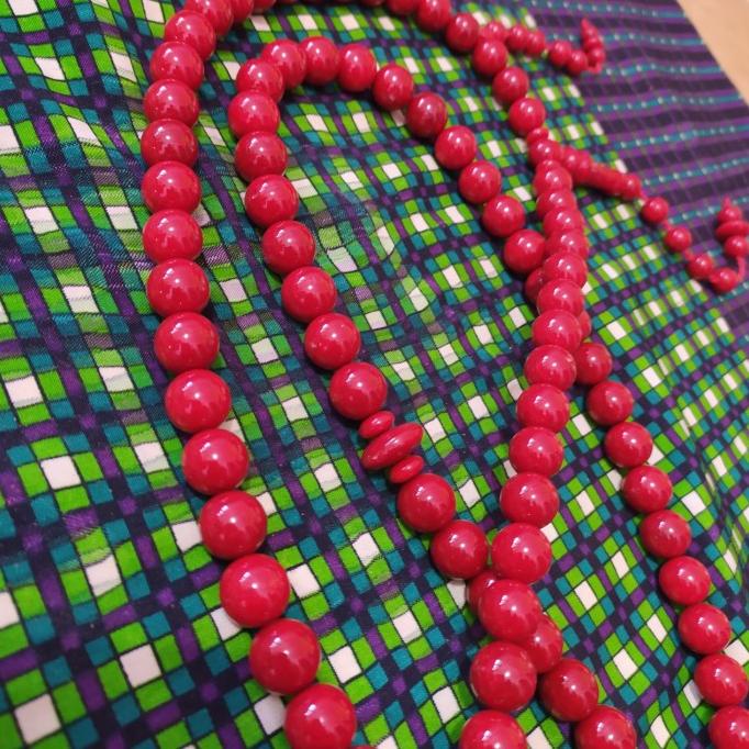 Tasbih Red Coral Marjan dim 11- 12 mm BESAR Muslim ASLI ORIGINAL