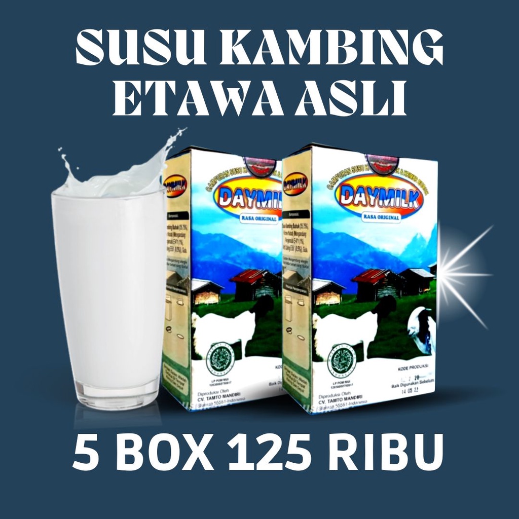 

HARGA PROMO 5 BOK DAYMILK SUSU KAMBING ETTAWA