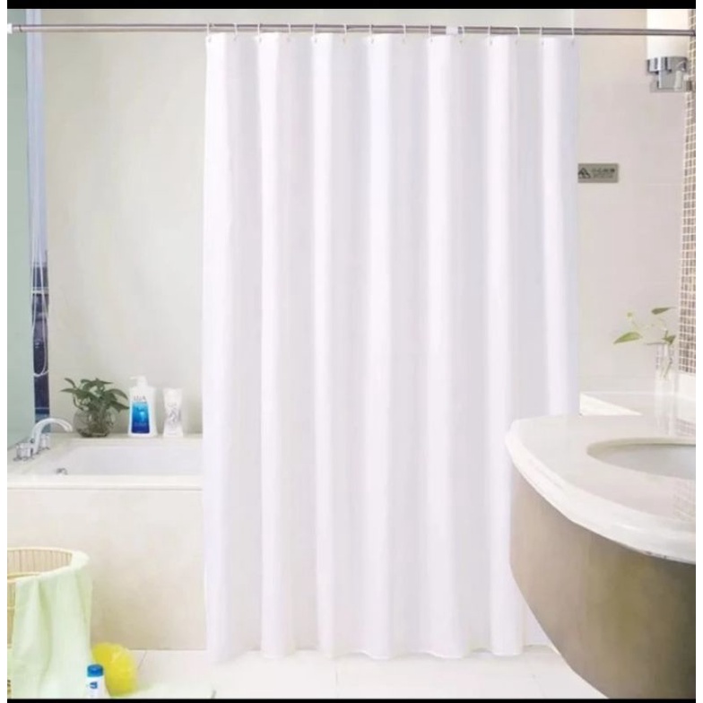 Horden kamar mandi Textile anti air anti jamur Tirai kamar mandi 180x180cm