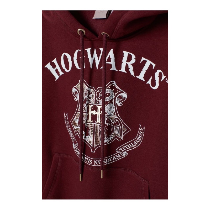 ( 8.8 ) Hoodie Sweatshirt H&amp;M Unisex Sablon Hogwarts, Flecee Katun Lembut Tebal, Free Papperbag