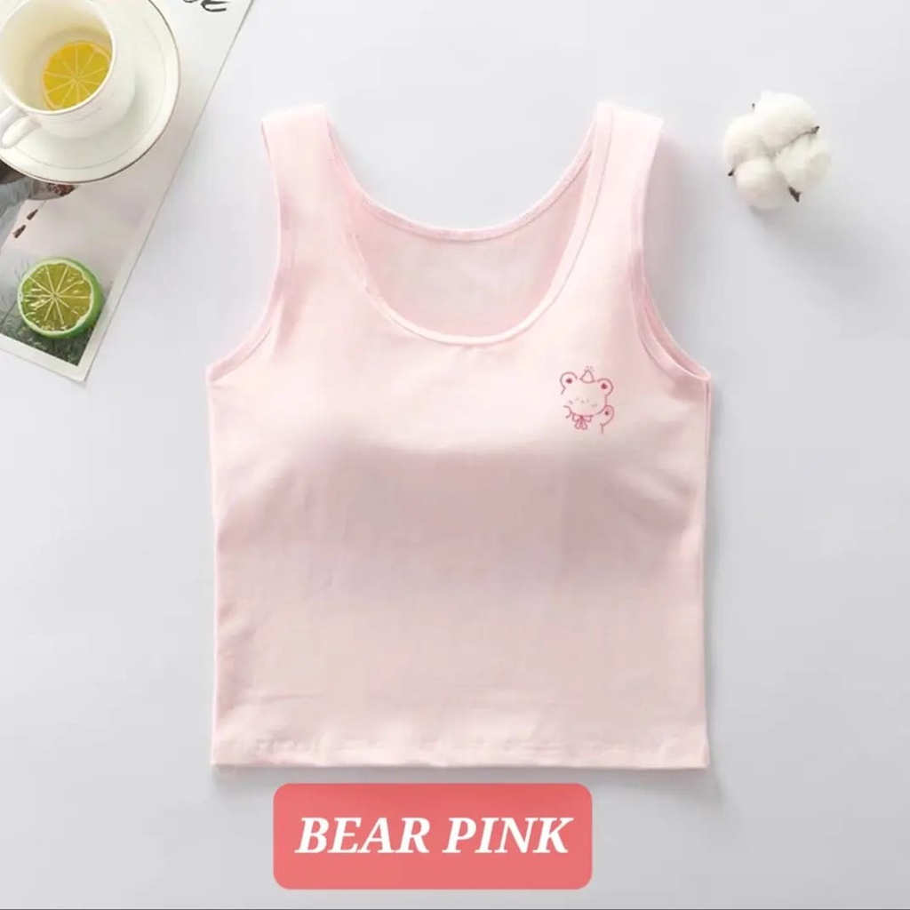 BAJUKIDDIE KAOS DALAM BEAR PAKAIAN DALAM ANAK REMAJA CEWEK TANK TOP CUP IMPORT