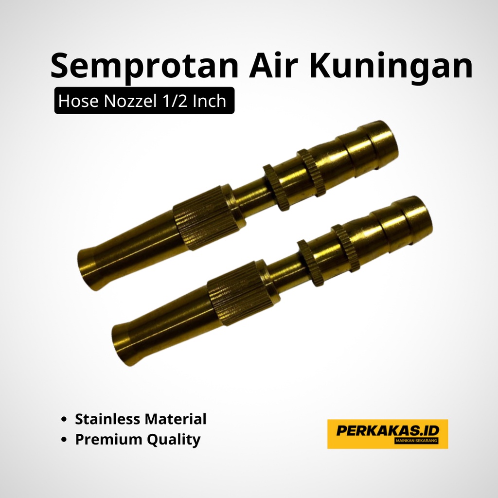 Semprotan Cuci Motor Lurus Kuningan Ukuran 1/2 Inch NIKKEN