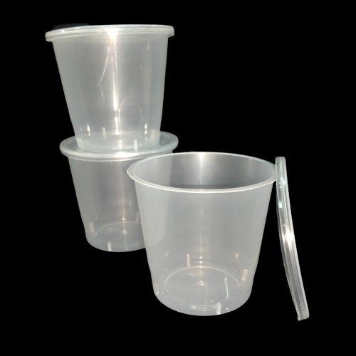 [50pcs] Cup Puding 150ml  Thinwal Bening + Tutup | Cup Plastik Agar- Agar Puding