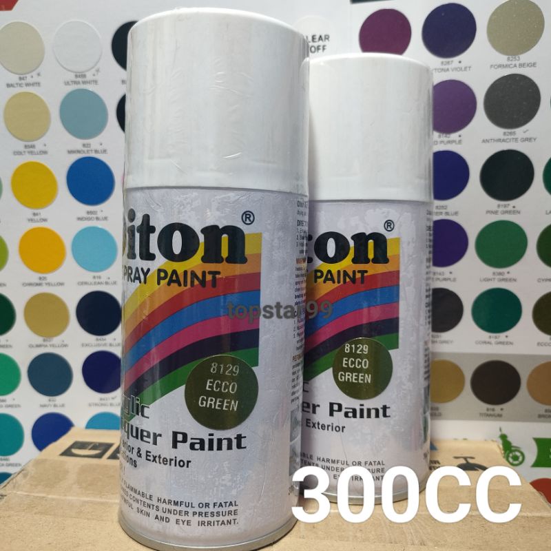 Pilok Pilox Cat Semprot Diton Ecco Green 8129 Hijau Kekuningan Metalic Metalik 300cc Spray Paint
