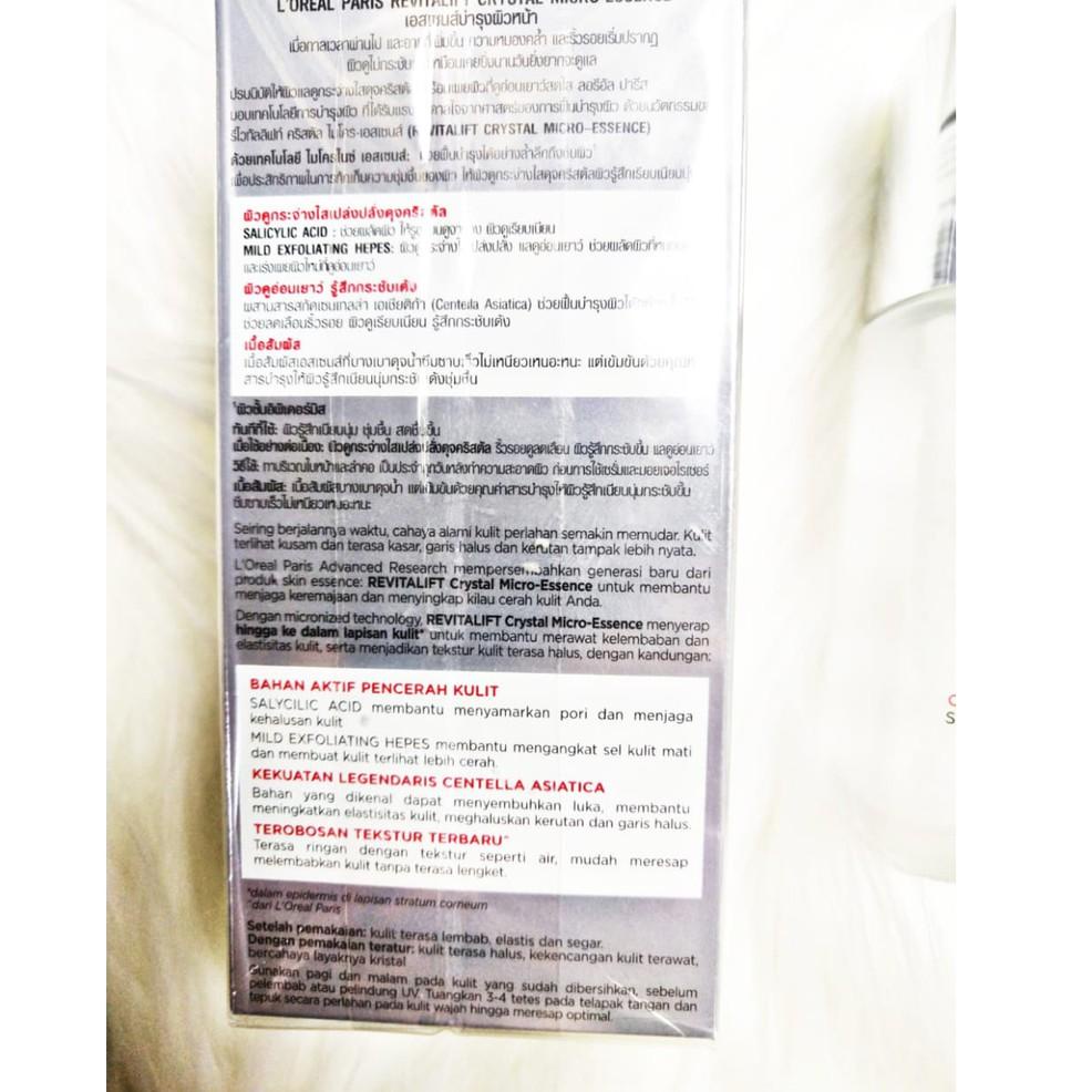 Terlaris✣ ORIGINAL L'Oreal Paris Revitalift Crystal Micro Essence Centella Asiatica Serum Loreal 22 