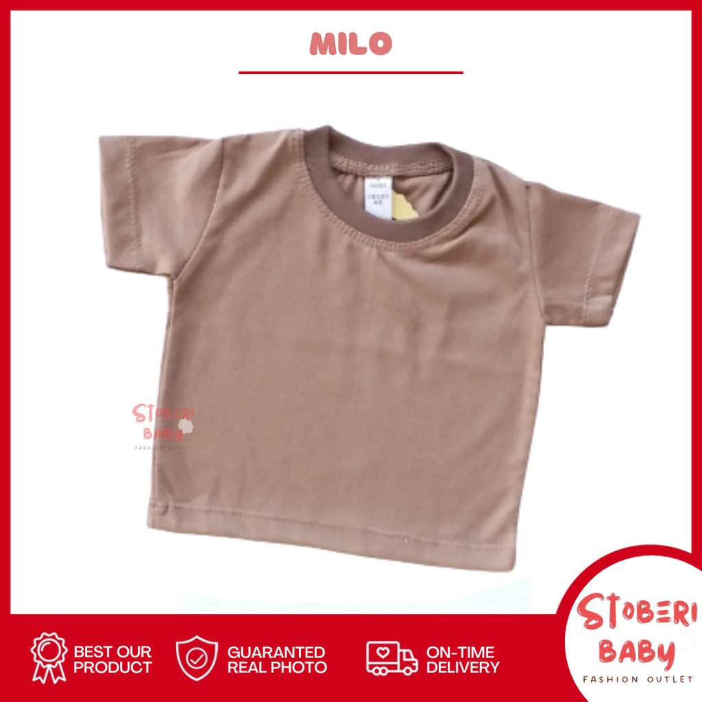 stoberi baby - BABY COTTON Basic Tee Earthone Series - Kaos Anak / Atasan Anak / Kaos Bayi / Atasan Bayi