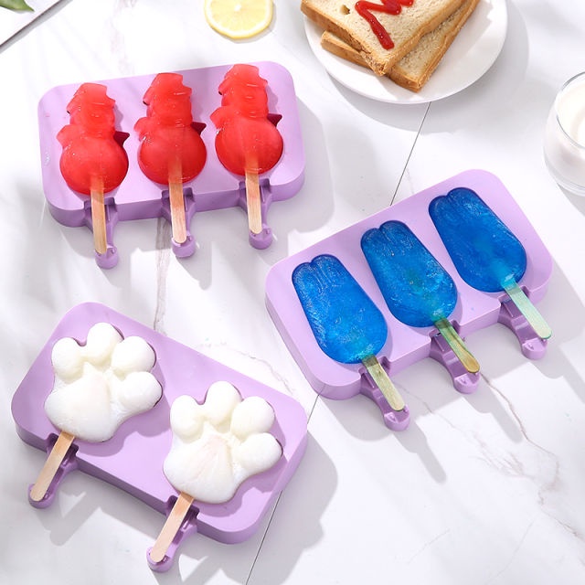 Holiven Cetakan Ice Cream Silikon / Ice Cream Mold Dapur Cetakan Silikon Es Krim Musim Panas DIY