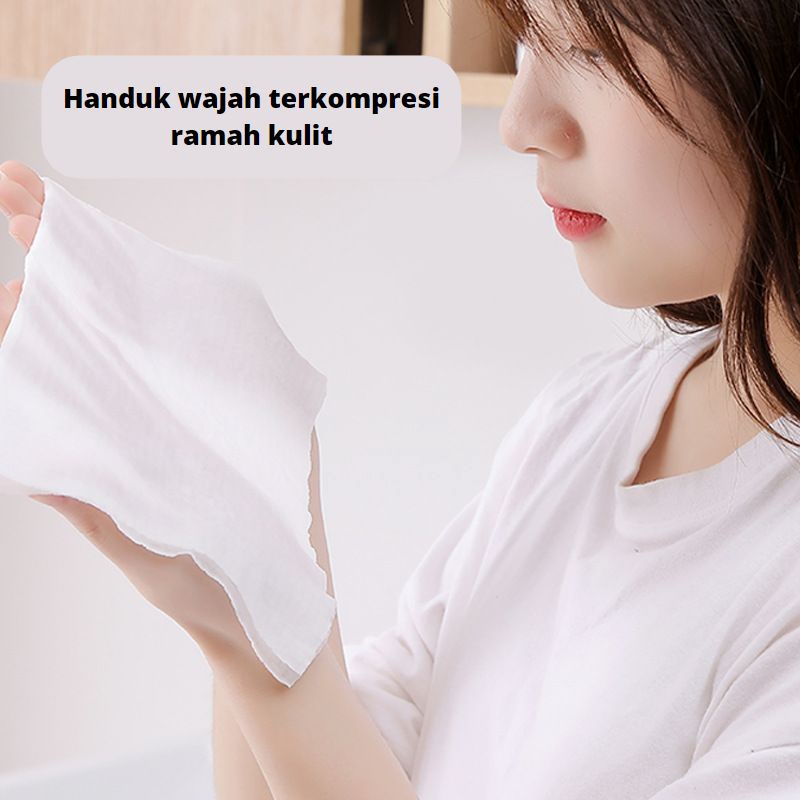 1 Pcs Handuk Lap Mini  Sekali Pakai Praktis Serbaguna Handuk Mini Terkompresi Handuk Muka Handuk Travelling Tisu Handuk