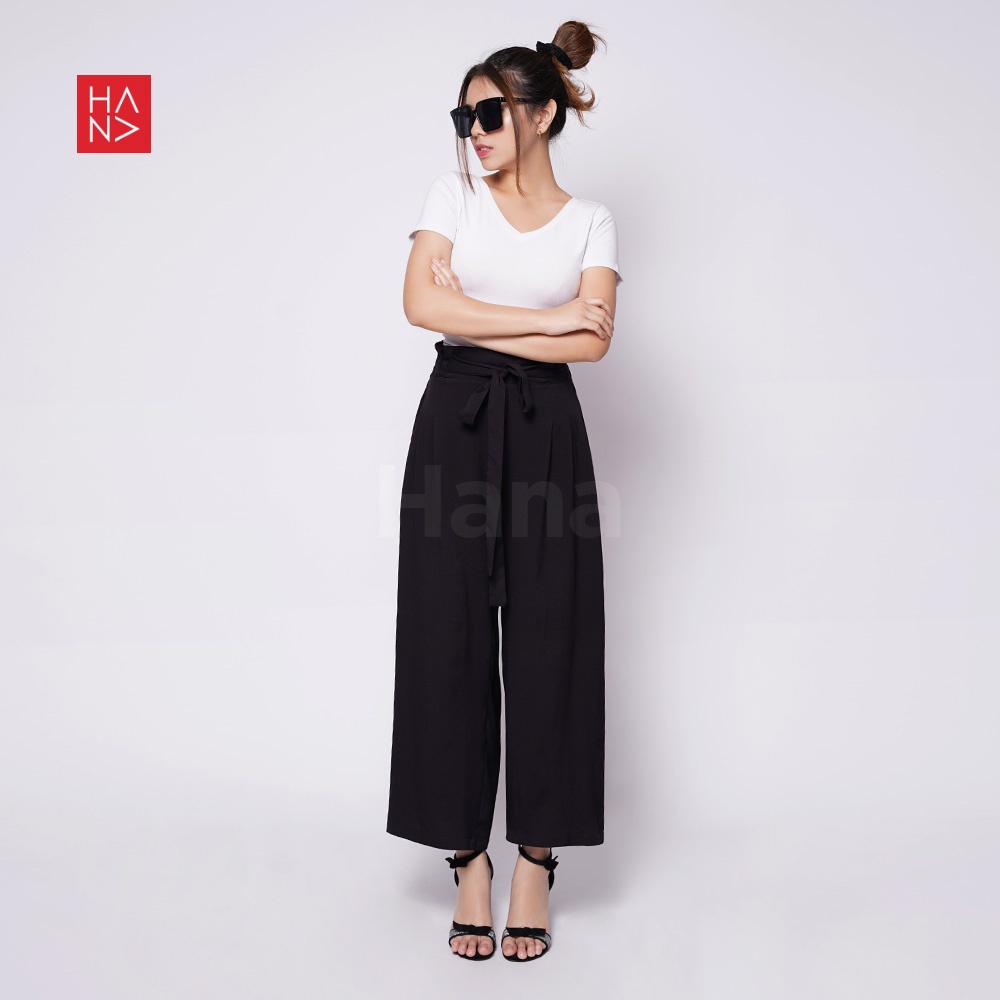 Hana Fashion - Ribbony Side Pants Celana Panjang Wanita - LP031