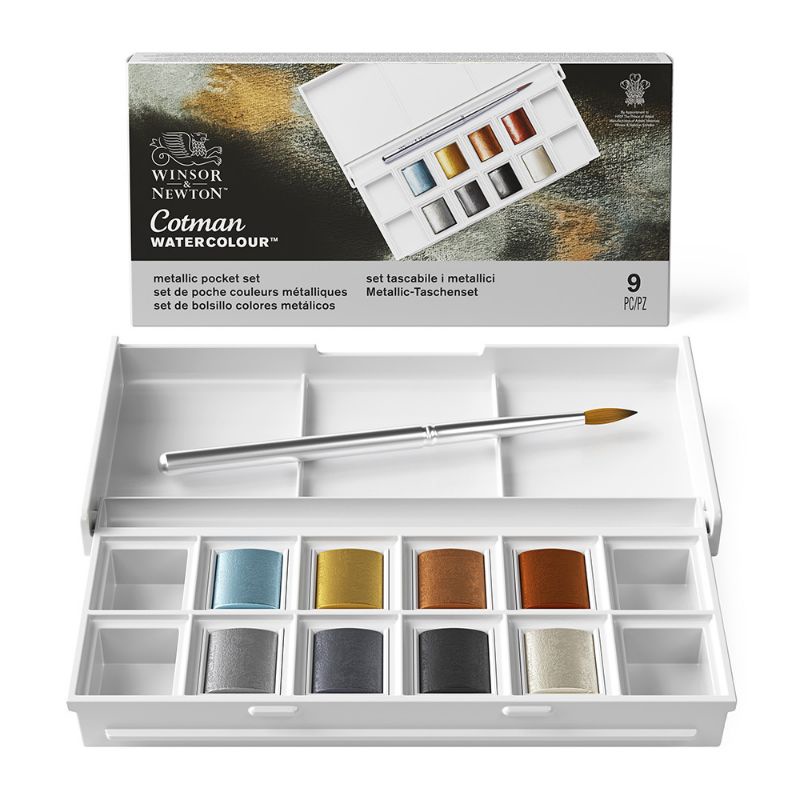 

COTMAN WATERCOLOUR METALLIC POCKET SET 9 WINSOR & NEWTON